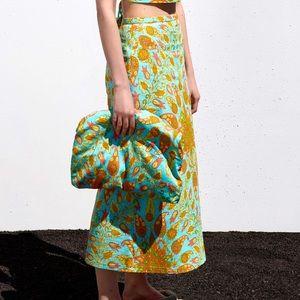 Zara Printed Midi/Maxi Skirt NWT